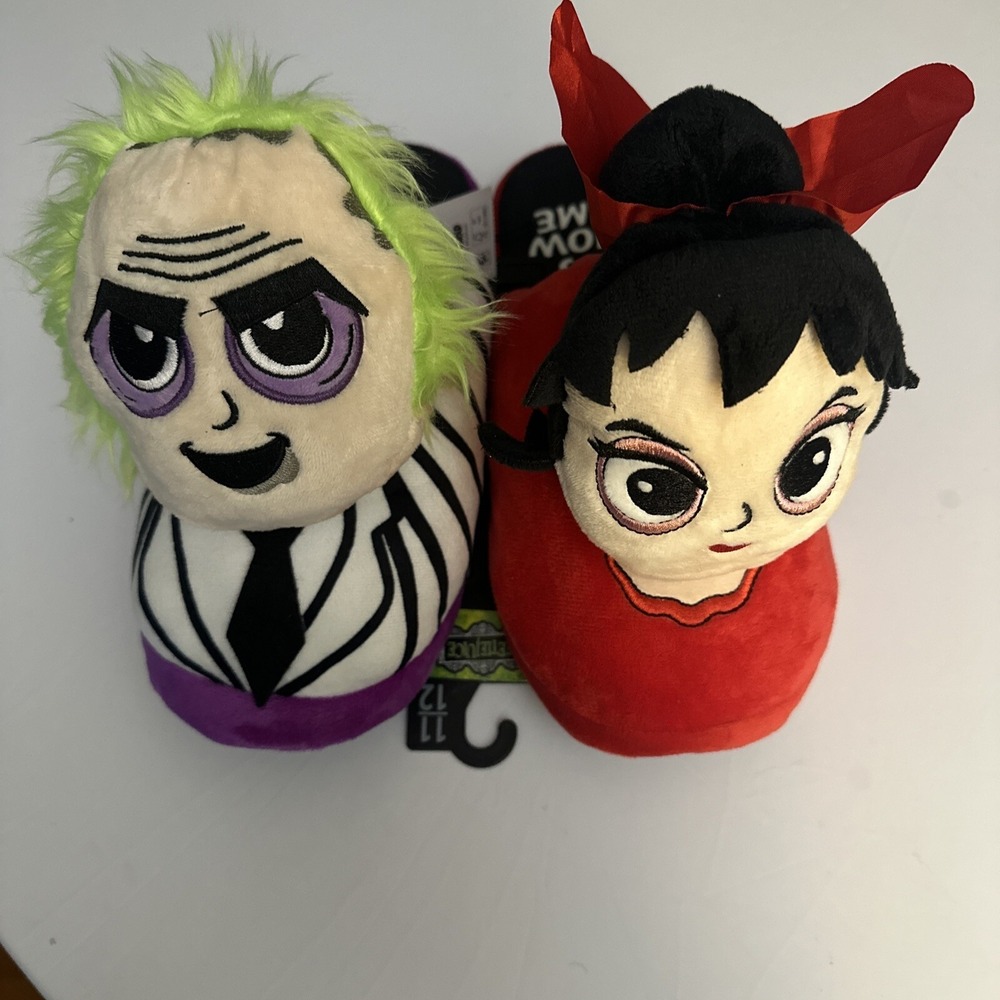 BeetleJuice Plush Character Woman Slippers Size 11/12 New